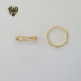 (1-3040-5) Gold Laminate - Zircon Paper Clip Ring - BGF