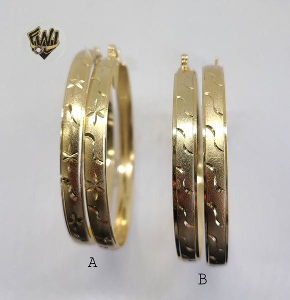 (1-2731-D1) Gold Laminate Hoops - BGO - Fantasy World Jewelry