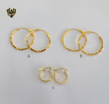 (1-2541) Gold Laminate Hoops - BGO - Fantasy World Jewelry