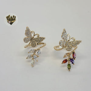 (1-3171) Gold Laminate - Butterfly Ring - BGO - Fantasy World Jewelry