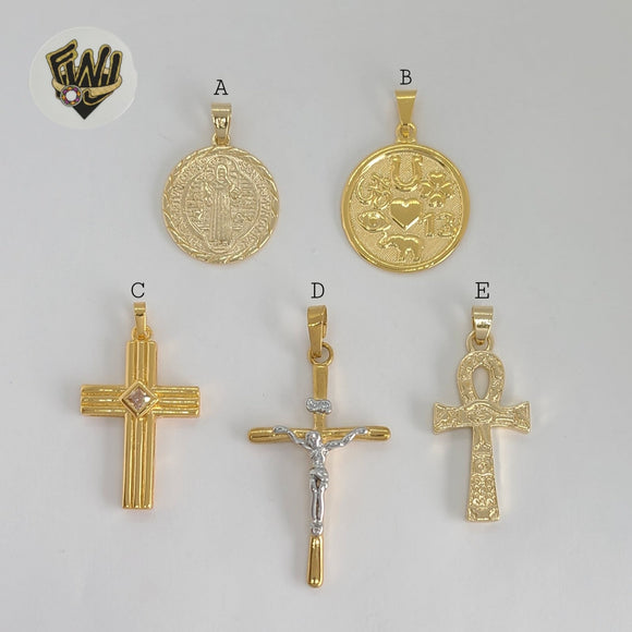 (1-2252) Gold Laminate - Religious Pendants - BGO