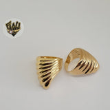 (1-3049) Gold Laminate-Shell Ring - BGF - Fantasy World Jewelry