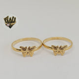 (1-3005) Gold Laminate - Butterfly Ring - BGO - Fantasy World Jewelry