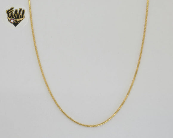 (1-1525-1) Laminado de oro - Cadena de eslabones de serpiente de 1 mm - 16