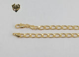 (1-0021) Gold Laminate - 5mm Open Link Anklet - 10" - BGF - Fantasy World Jewelry