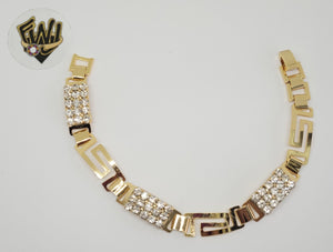 (1-0885) Gold Laminate - 9mm Alternative Bracelet - 7.5" - BGO - Fantasy World Jewelry