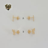(1-1127-1) Gold Laminate - Stud Earrings - BGF