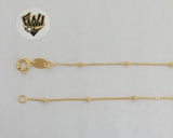 (1-1557) Gold Laminate - 1mm Box Balls Link Chain -BGF - Fantasy World Jewelry