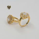 (1-3179) Gold Laminate - CZ Ring - BGO - Fantasy World Jewelry
