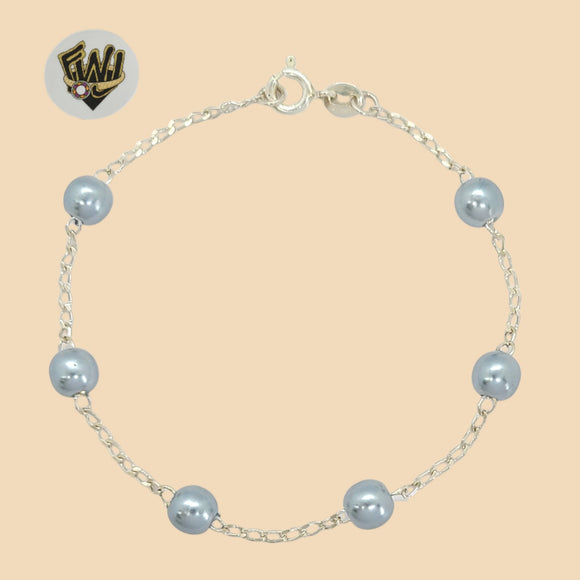 (2-0319) 925 Sterling Silver - 1.5mm Balls Bracelet. - Fantasy World Jewelry