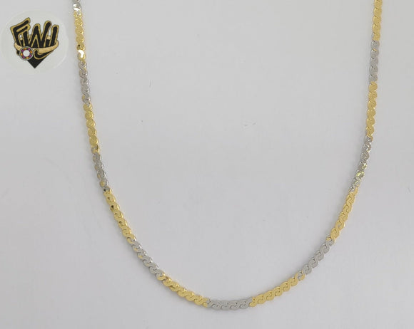 (1-5003) Gold Laminate - 2.5mm Alternative Two Tones Link Chain - BGO