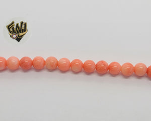(MBEAD-87) 6mm Coral Beads - Fantasy World Jewelry