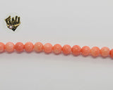 (MBEAD-87) 6mm Coral Beads - Fantasy World Jewelry