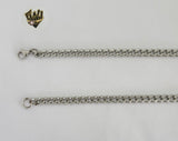 (4-3107) Stainless Steel - 5mm Curb Link Chain - 20" - Fantasy World Jewelry