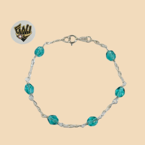 (2-0459) 925 Sterling Silver - 2mm Beads Bracelet. - Fantasy World Jewelry