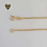(1-0975) Gold Laminate - 2mm Curb Link Kids Bracelet - 6" - BGF