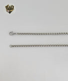 (4-7169) Stainless Steel - 3.5mm Popcorn Link Religious Charms Necklace - 24".
