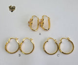(1-2658-E) Gold Laminate Hoops - BGO - Fantasy World Jewelry