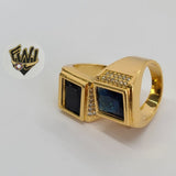 (1-3150) Gold Laminate -CZ Men Ring - BGO - Fantasy World Jewelry