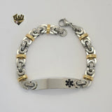 (4-4063) Stainless Steel - 10mm Alternative Bracelet for Men - 9" - Fantasy World Jewelry