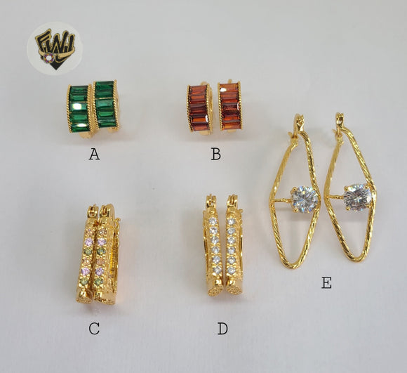(1-2645-A) Gold Laminate Hoops - BGO - Fantasy World Jewelry