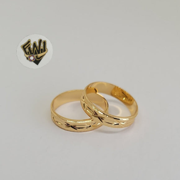 (1-3050-A2) Gold Laminate - Band Ring with Design - BGF - Fantasy World Jewelry