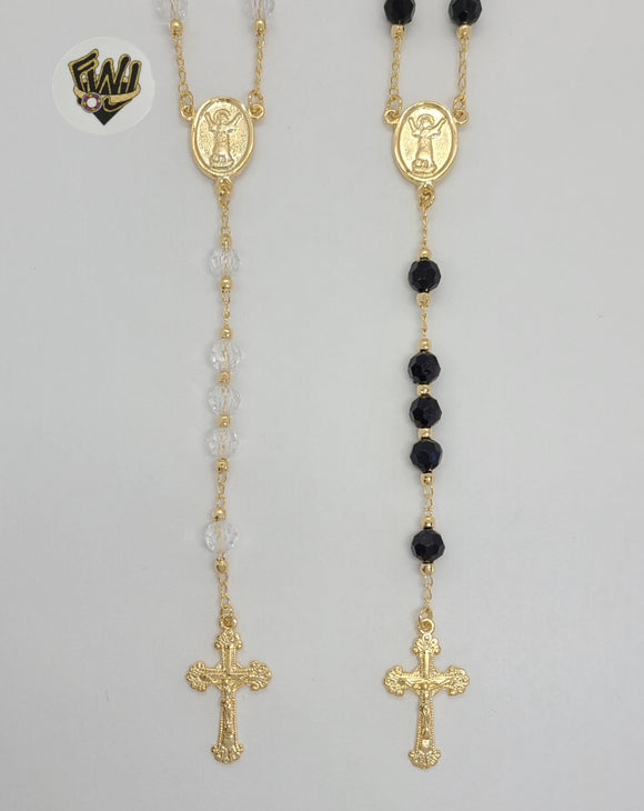 (1-3337) Laminado de oro - Collar del Rosario del Divino Niño de 5,5 mm - 24