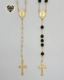 (1-3337) Gold Laminate - 5.5mm Divine Child Rosary Necklace - 24" - BGO.
