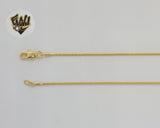(1-1525-1) Laminado de oro - Cadena de eslabones de serpiente de 1 mm - 16" - BGO.