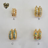(1-2617 B-C) Gold Laminate Hoops- BGO - Fantasy World Jewelry