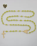 (1-3337-1) Gold Laminate - 5.5mm Divine Child Rosary Necklace - 24" - BGO.