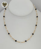 (1-3902) Gold Laminate - 4mm Beads Necklace - BGO
