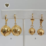 (1-1034) Gold Laminate Earrings - BGF - Fantasy World Jewelry