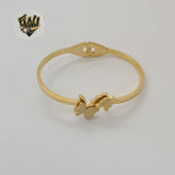 (MBRA-14-O) Stainless Steel - 3mm Butterfly Bangle.