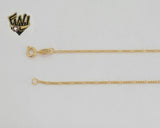 (1-1755) Laminado de oro - Cadena de eslabones Figaro de 2 mm - BGF