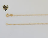 (1-1859) Laminado de oro - Cadena de eslabones Rolo finos de 1,5 mm - BGF