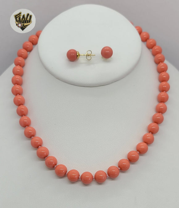 (MSET-03) Gold Laminate - Mallorca Pearls Set - BGF - Fantasy World Jewelry