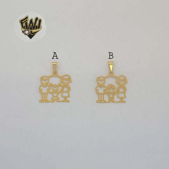 (1-2226) Gold Laminate - Family Pendants - BGF