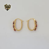 (1-2656) Gold Laminate - Multicolor Hoops - BGO