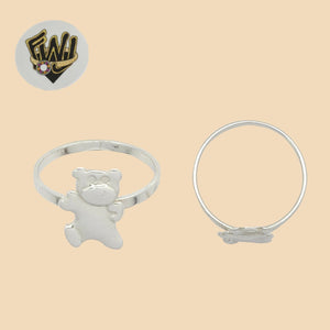 (2-5005) 925 Sterling Silver - Bear Ring - Fantasy World Jewelry