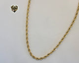 (4-3214-2) Stainless Steel - 5mm Rope Link Chain. - Fantasy World Jewelry