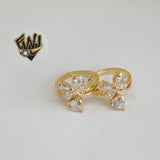 (1-3112-2) Gold Laminate-Butterfly and Heart Ring- BGO - Fantasy World Jewelry