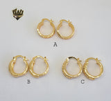 (1-2654 C-D) Gold Laminate Hoops - BGO - Fantasy World Jewelry