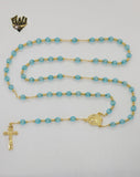 (1-3337-1) Laminado de oro - Collar del Rosario del Divino Niño de 5,5 mm - 24" - BGO.