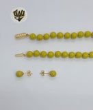 (MSET-26) Gold Laminate - Mallorca Pearls Set - Fantasy World Jewelry