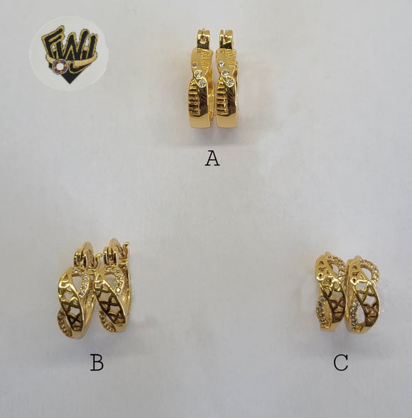 (1-2630) Gold Laminate Hoops- BGO - Fantasy World Jewelry