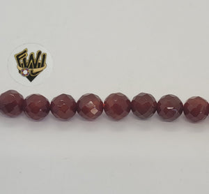 (MBEAD-228) 8mm Carnelian Faceted Beads - Fantasy World Jewelry