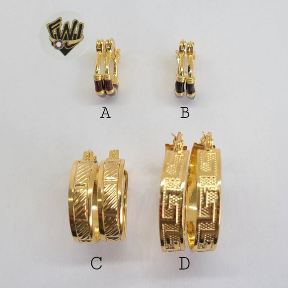(1-2688) Gold Laminate Hoops - BGO - Fantasy World Jewelry