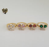 (1-3109-2) Gold Laminate - Butterfly Ring - BGO - Fantasy World Jewelry