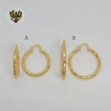 (1-2715) Gold Laminate Hoops - BGO - Fantasy World Jewelry